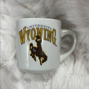University of Wyoming White and Brown Mug